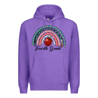 Purple fourth grade rainbow Premium Hoodie - RanaPortraitStore