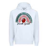 White fourth grade rainbow Premium Hoodie - RanaPortraitStore