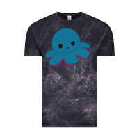 Cloud Black angry blue moody reversible octopus Vintage Tee - lanVoArt