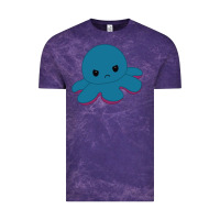Cloud Purple angry blue moody reversible octopus Vintage Tee - lanVoArt