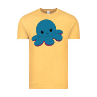 Vintage Mustard angry blue moody reversible octopus Vintage Tee - lanVoArt