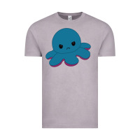 Vintage Zinc angry blue moody reversible octopus Vintage Tee - lanVoArt