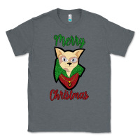 Charcoal Heather Merry Christmas Cat Classic Tee - Bettercallsaul