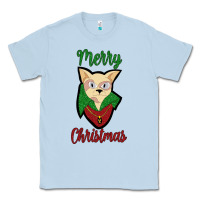 Dusty Blue Merry Christmas Cat Classic Tee - Bettercallsaul