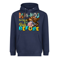 Navy Deja Moo I've Heard Tih Bull Before Heavyweight Hoodie - CowhideDigitalArt