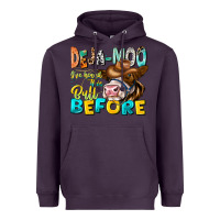 Plum Deja Moo I've Heard Tih Bull Before Heavyweight Hoodie - CowhideDigitalArt