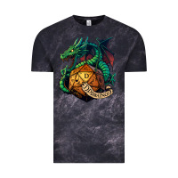 Cloud Black dragon and a d20 Vintage Tee - lanVoArt