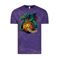 Cloud Purple dragon and a d20 Vintage Tee - lanVoArt