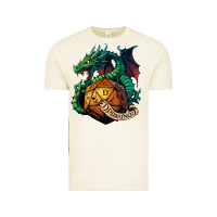 Vintage Arctic dragon and a d20 Vintage Tee - lanVoArt