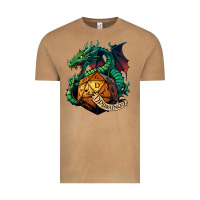 Vintage Camel dragon and a d20 Vintage Tee - lanVoArt