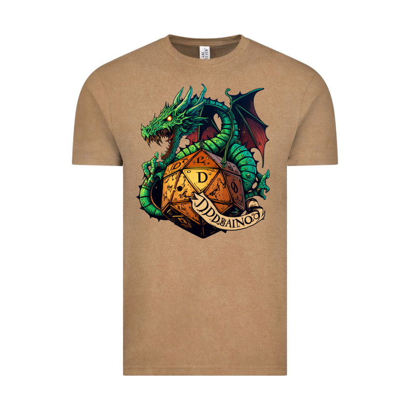 Dragon And A D20 Vintage Tee by lanVoArt | Teevron