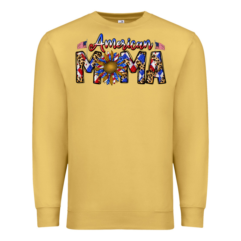 American Mama Premium Sweatshirt by CowhideDigitalArt | Teevron