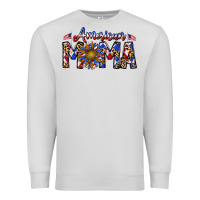 Dove Grey American mama Premium Sweatshirt - CowhideDigitalArt