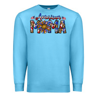 Ocean Blue American mama Premium Sweatshirt - CowhideDigitalArt
