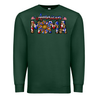 Sports Green American mama Premium Sweatshirt - CowhideDigitalArt