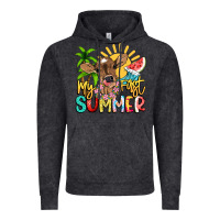 Vintage Black My first summer baby cow Vintage Hoodie - NancyCooperArtShop