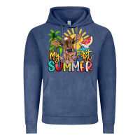 Vintage Denim My first summer baby cow Vintage Hoodie - NancyCooperArtShop