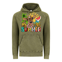 Vintage Olive My first summer baby cow Vintage Hoodie - NancyCooperArtShop