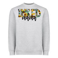 Heather Grey Inked Mama Heavyweight Sweatshirt - CowCowDesign