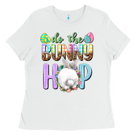 White Do the bunny hop Ladies Tee - NancyCooperArtShop