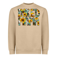 Mushroom Inked Mama Flowers Heavyweight Sweatshirt - CowCowDesign