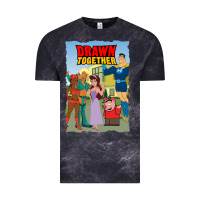 Cloud Black drawn together Vintage Tee - lanVoArt