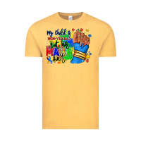 Vintage Mustard my child is non verbal but his mama aint afro Vintage Tee - RanaPortraitStore
