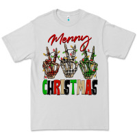 Dove Grey Merry Christmas skeleton hands Premium Tee - NancyCooperArtShop
