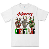 White Merry Christmas skeleton hands Premium Tee - NancyCooperArtShop