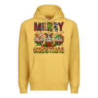 Antique Gold merry christmas with cupcake bbs Premium Hoodie - BundleAndBundleShop