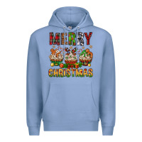 Colony Blue merry christmas with cupcake bbs Premium Hoodie - BundleAndBundleShop