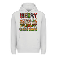 Dove Grey merry christmas with cupcake bbs Premium Hoodie - BundleAndBundleShop