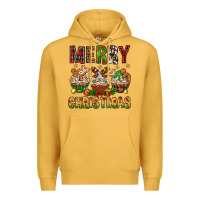 Mustard merry christmas with cupcake bbs Premium Hoodie - BundleAndBundleShop