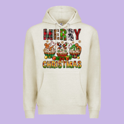 Merry Christmas With Cupcake Bbs Premium Hoodie Designed By Bundleandbundleshop