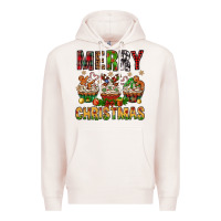 Pale Pink merry christmas with cupcake bbs Premium Hoodie - BundleAndBundleShop