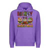 Purple merry christmas with cupcake bbs Premium Hoodie - BundleAndBundleShop