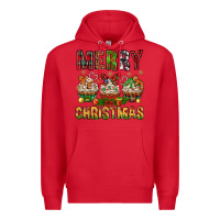 Red merry christmas with cupcake bbs Premium Hoodie - BundleAndBundleShop