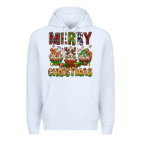 White merry christmas with cupcake bbs Premium Hoodie - BundleAndBundleShop