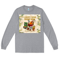 Heather Grey i can't talk right now Long Sleeve Tee - TumblerDesignByShophia