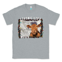 Heather Grey Between Jesus Take The Wheel I Wish A Heifer Would Classic Tee - Bettercallsaul