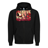 Black Wine İs My Valentine Fa Zipper Hoodie - FaDigitalArtStudio