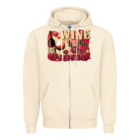 Sandshell Wine İs My Valentine Fa Zipper Hoodie - FaDigitalArtStudio