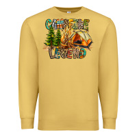 Antique Gold Campfire Legend Premium Sweatshirt - CowhideDigitalArt