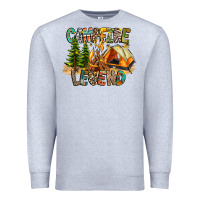 Heather Grey Campfire Legend Premium Sweatshirt - CowhideDigitalArt