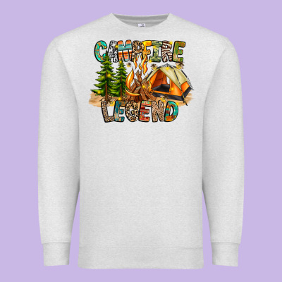 Campfire Legend Premium Sweatshirt Designed By Cowhidedigitalart