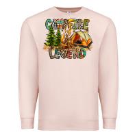 Pale Pink Campfire Legend Premium Sweatshirt - CowhideDigitalArt