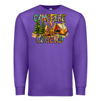 Purple Campfire Legend Premium Sweatshirt - CowhideDigitalArt