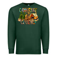 Sports Green Campfire Legend Premium Sweatshirt - CowhideDigitalArt