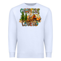 White Campfire Legend Premium Sweatshirt - CowhideDigitalArt