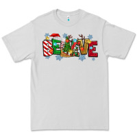 Dove Grey Christmas Believe Premium Tee - MaliasSmallBusiness